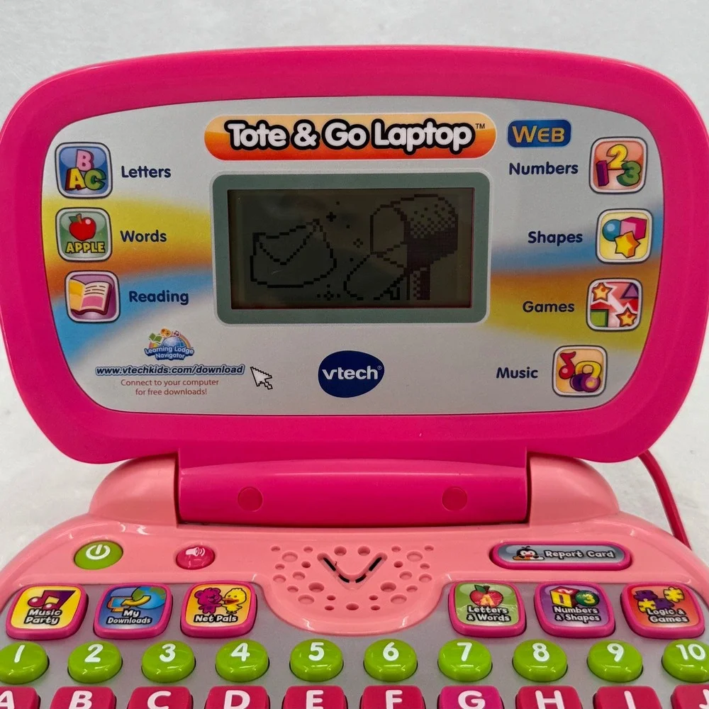 VTech Tote & Go Laptop Pink Educational Progressive Learning Toy Web Connect